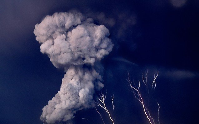 Volcano Lightning Iceland 